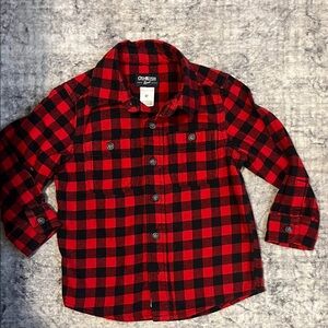 OshKosh B'gosh Kids Red and Black Checkered Shirt